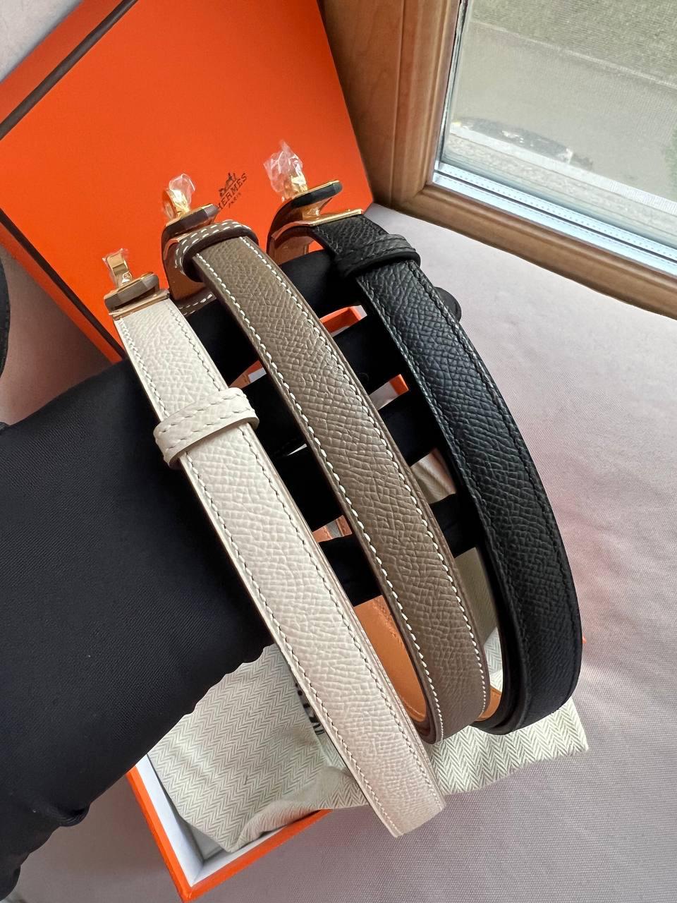 Premium Leather Belt with Gold Buckle - Style 3